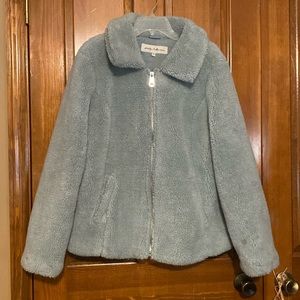 Powder blue fleecy zip up | XL